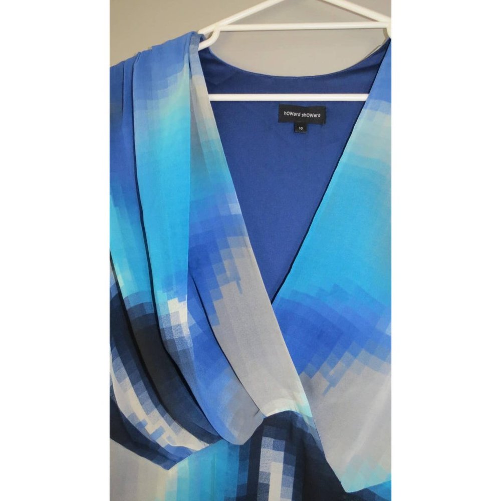 HOWARD SHOWERS - stunning deep vee neckline dress - size 10 - excellent … - Picture 3 of 5